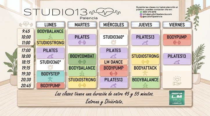 HORARIO DE ACTIVIDADES
