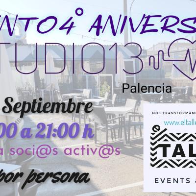 EVENTO 4° ANIVERSARIO STUDIO13PALENCIA 🎉🎉🎉🎉